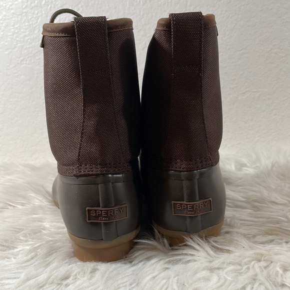 Sperry Men’s Saltwater Top Sider Duck Rain Boots Brown Size 13 NEW main image 5